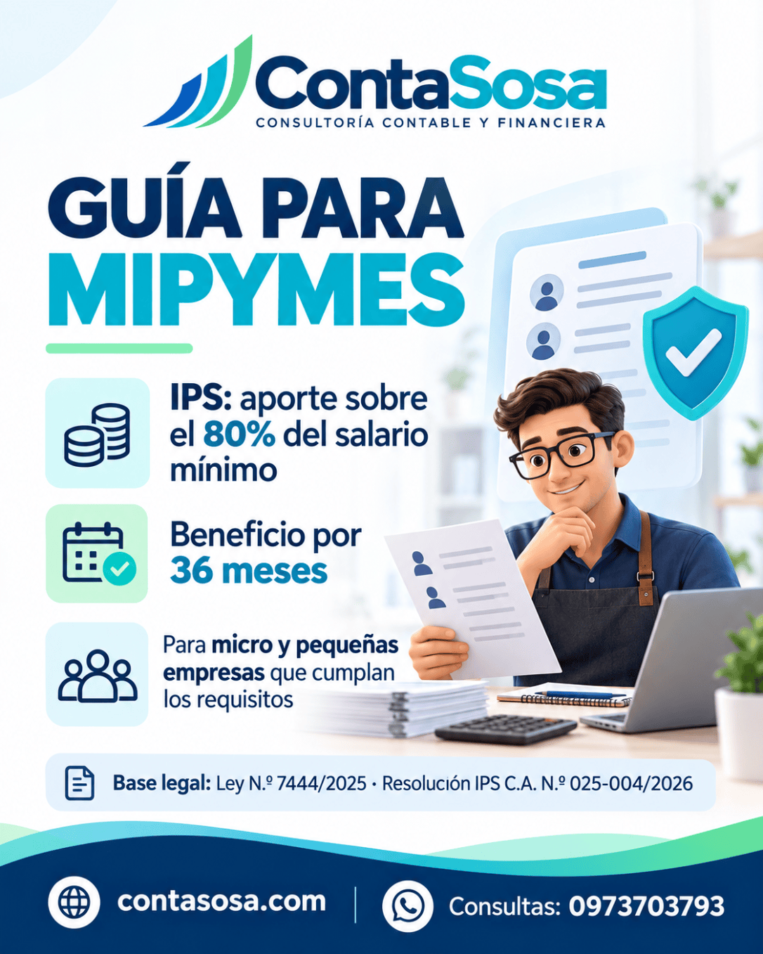IPS para Mipymes: cómo funciona el aporte sobre el 80% del salario&nbsp;mínimo