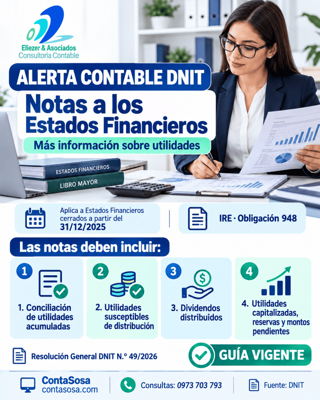 DNIT exige más detalle sobre utilidades en las Notas a los Estados&nbsp;Financieros