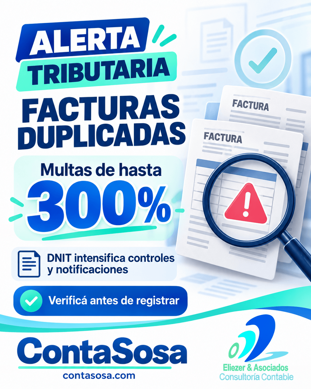 Facturas duplicadas: la DNIT intensifica controles y las multas pueden llegar al&nbsp;300%